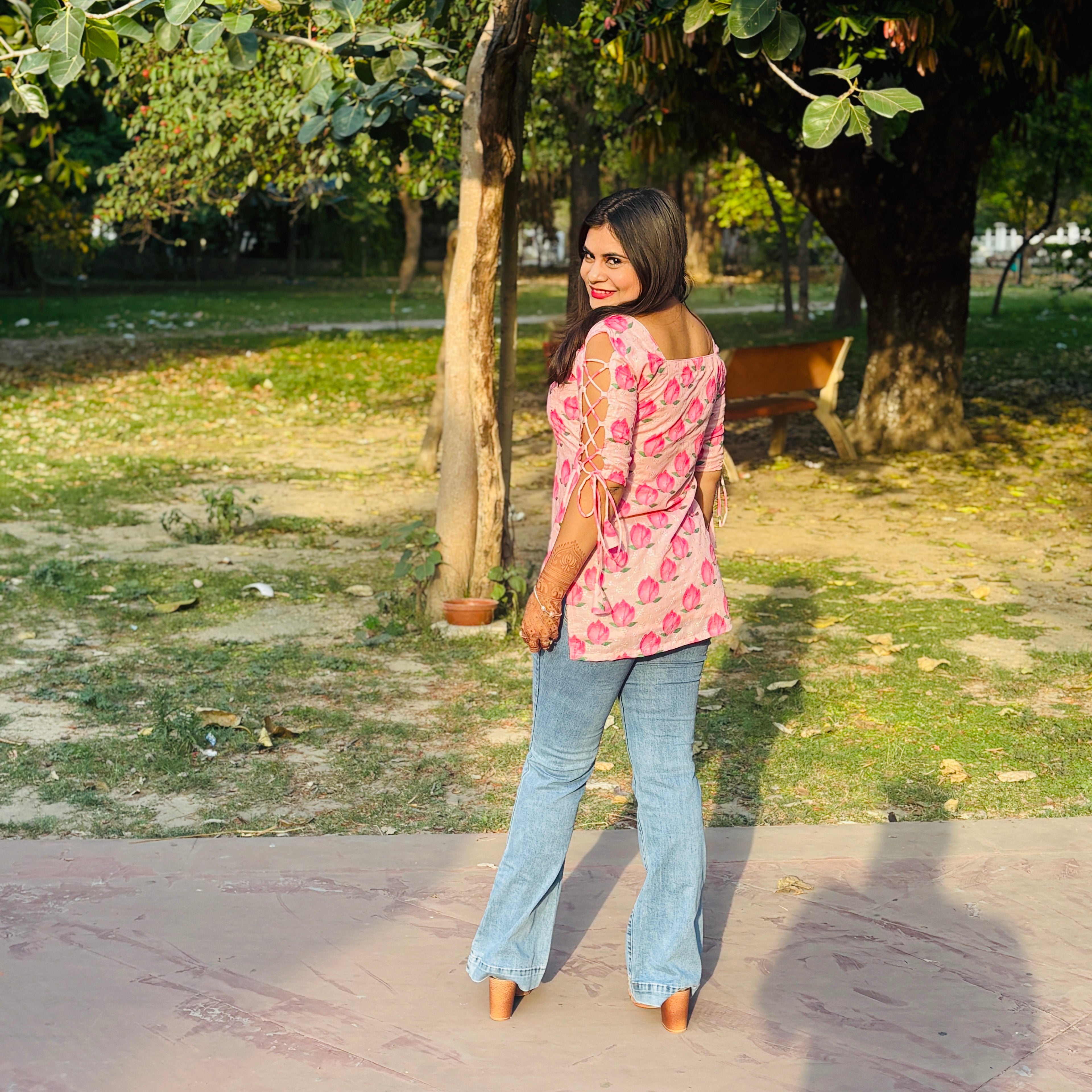 Blush Lotus Dori Sleeve Kurti