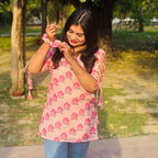 Blush Lotus Dori Sleeve Kurti