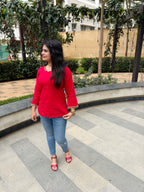 Ruby Pearl Charm Kurti