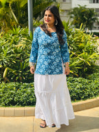 Noura Shell Lace Kurti