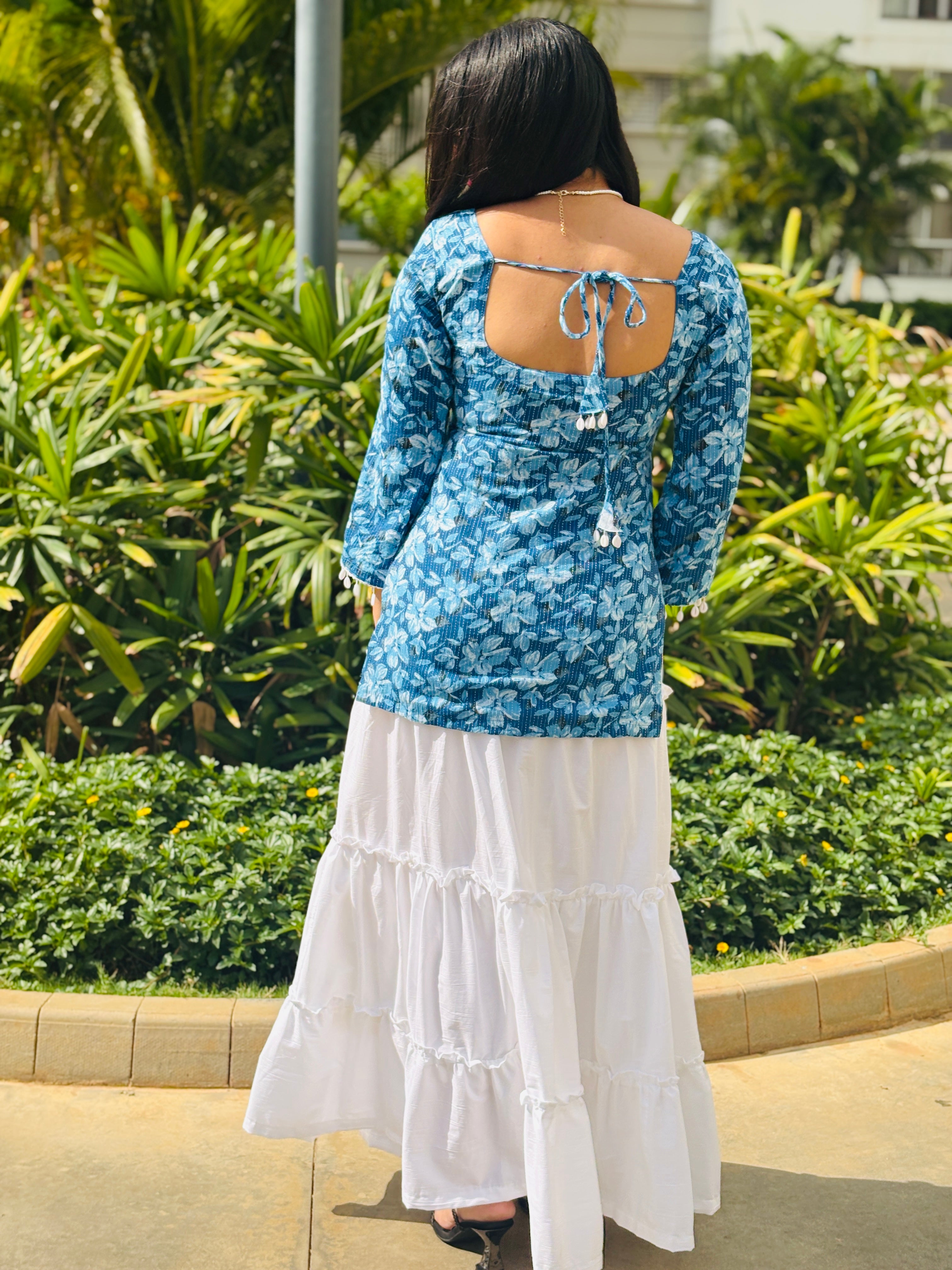 Noura Shell Lace Kurti