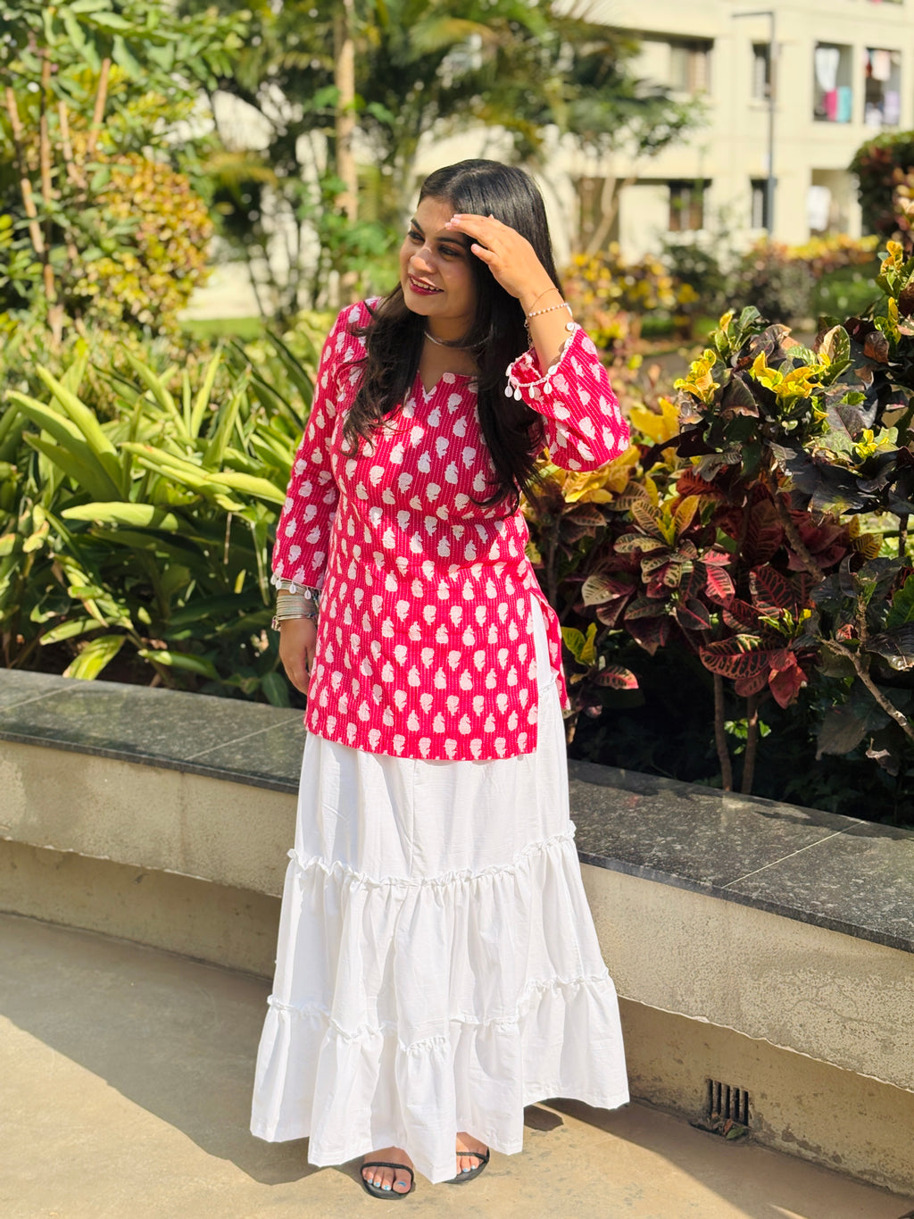 Pankhuri Shell Lace Kurti