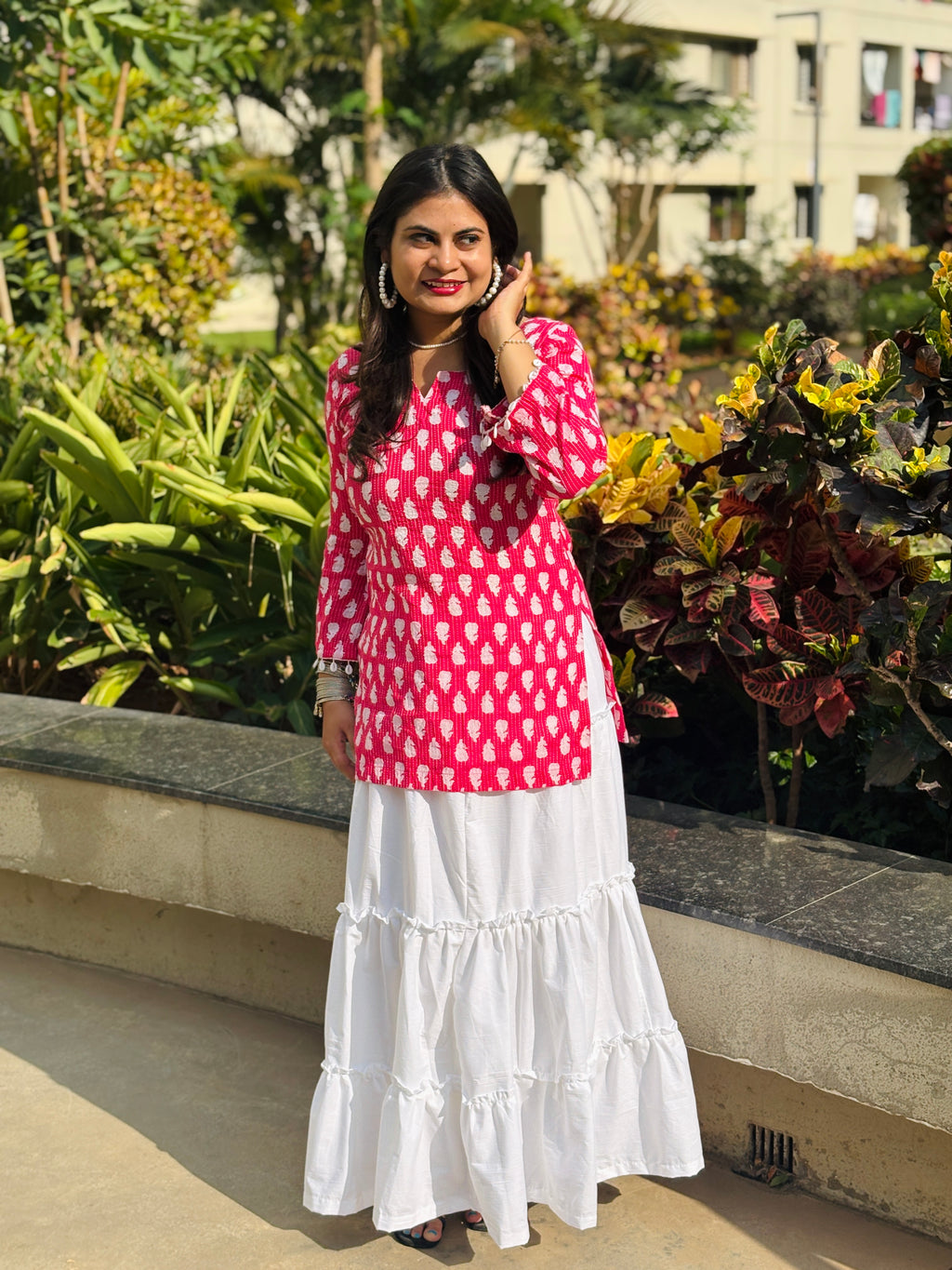 Pankhuri Shell Lace Kurti