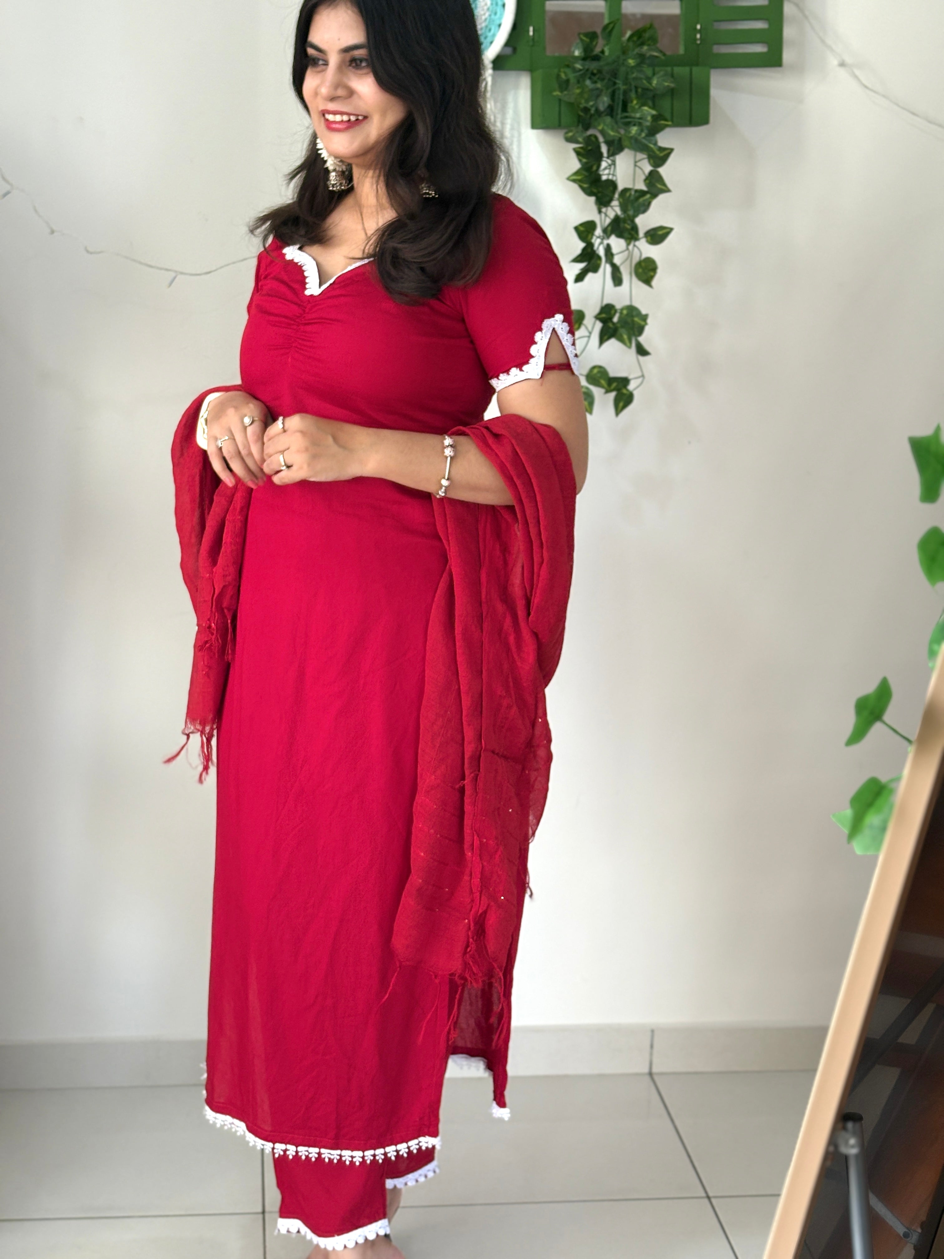 Kumkum Cigarette Pant Suit Set ❤️✨