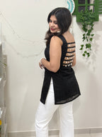 Black Shell Ladder Kurti