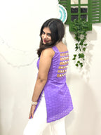 Lavendar Shell Ladder Kurti
