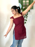 Wine Hakoba Chikan Kurti