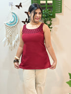 Cipli Corset Maroon Kurti