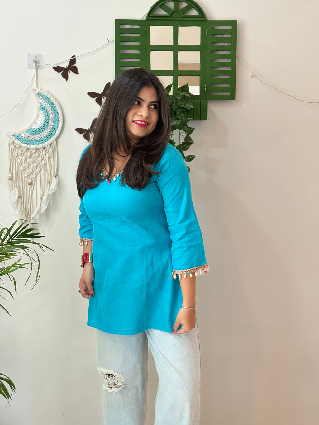 Aqua Pearl Comfort Kurti