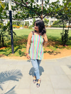 Rainbow Muse Lace Strap Kurti