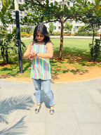 Rainbow Muse Lace Strap Kurti