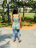 Rainbow Muse Lace Strap Kurti