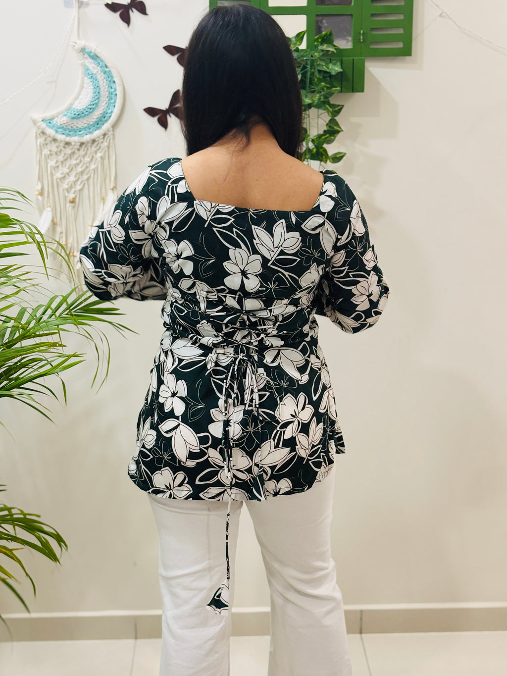 Emerald Bloom Corset Kurti