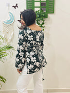 Emerald Bloom Corset Kurti