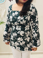 Emerald Bloom Corset Kurti