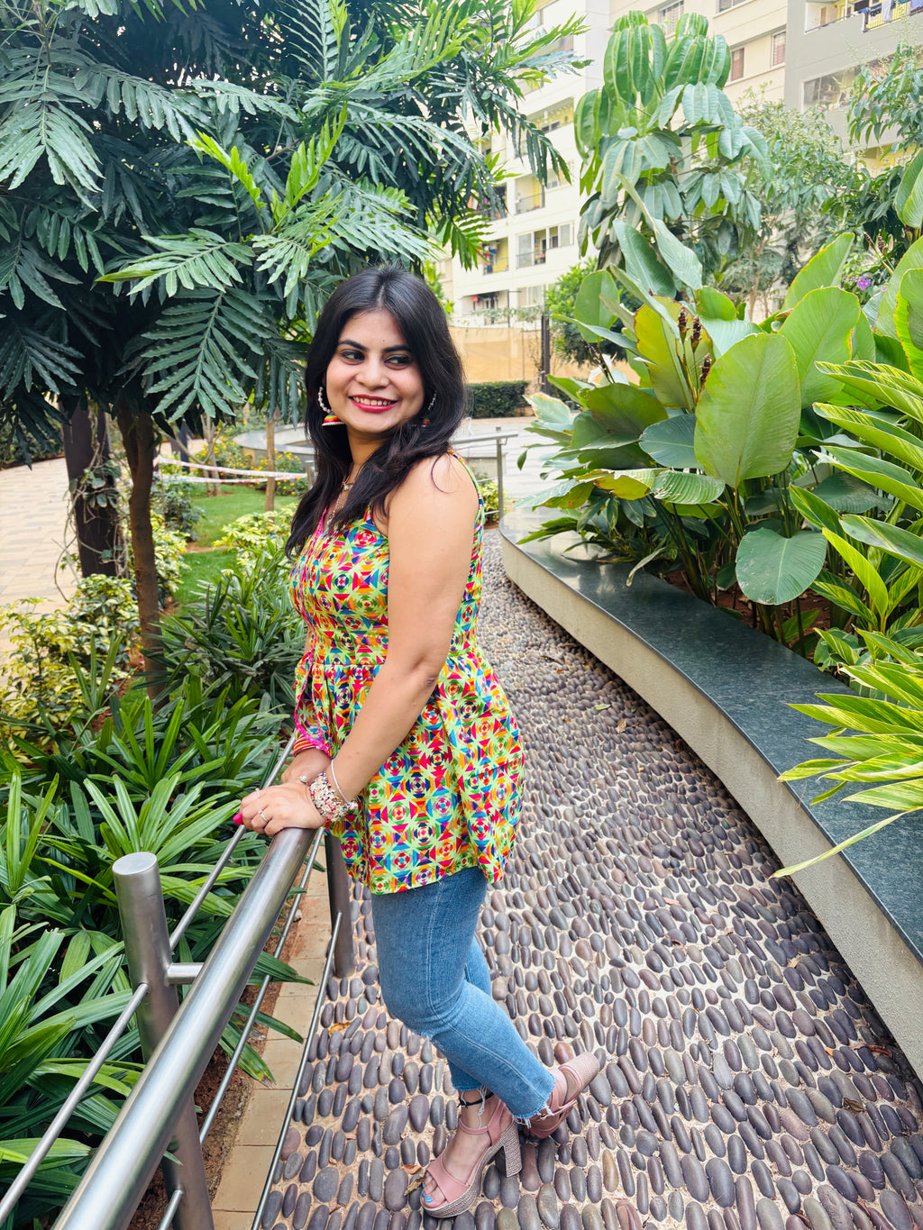 Rangriti Pop Peplum Kurti