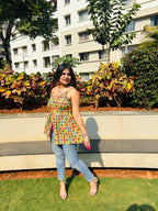 Rangriti Pop Peplum Kurti