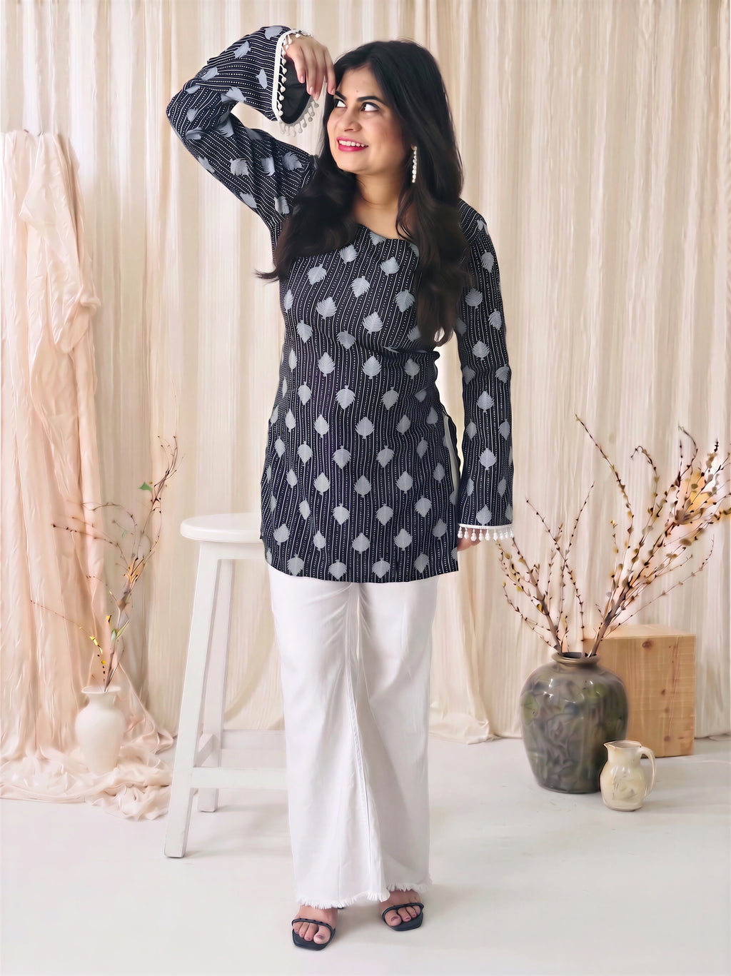 Saanjh Corset Bell Sleeve Kurti