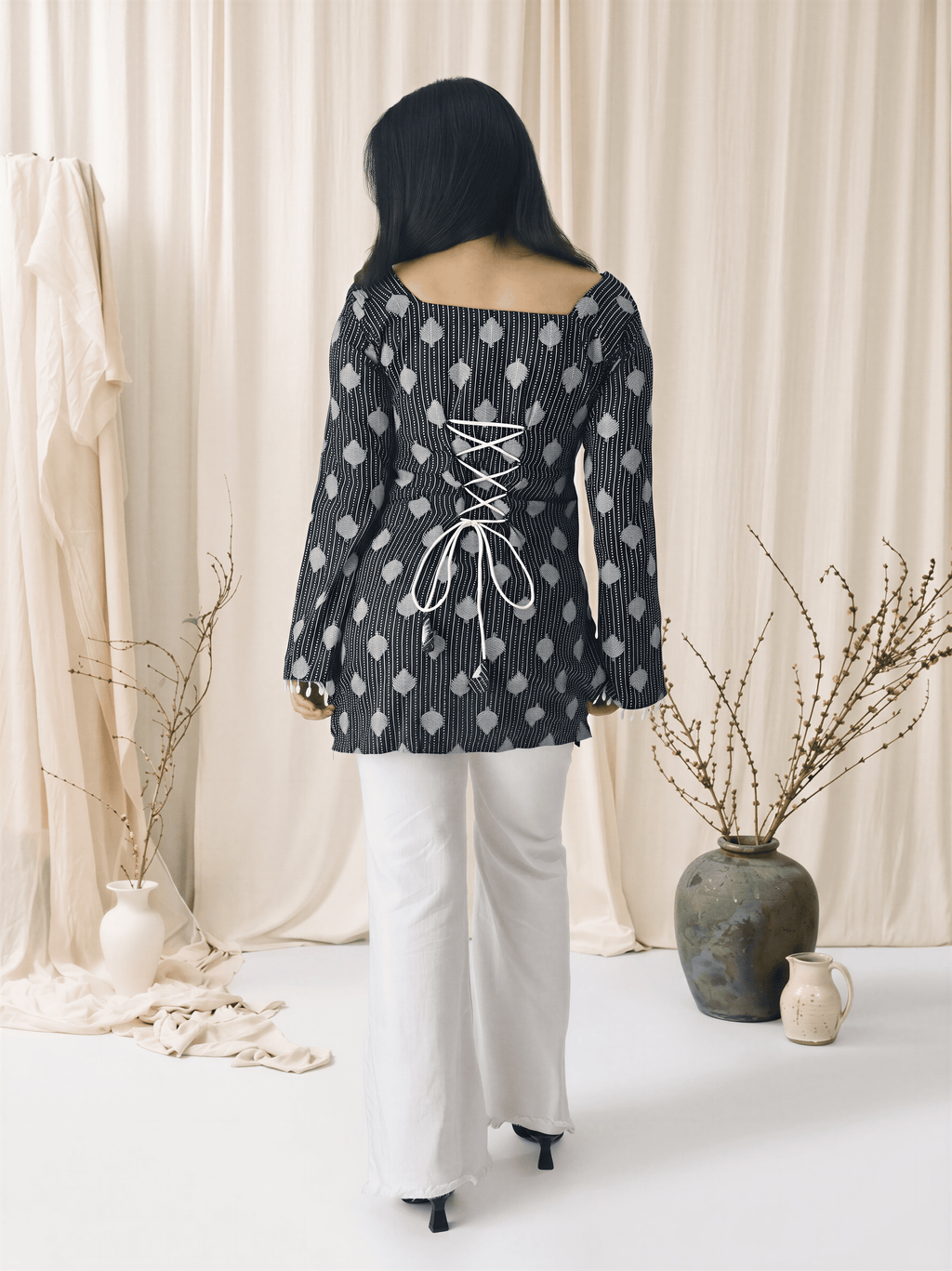 Saanjh Corset Bell Sleeve Kurti