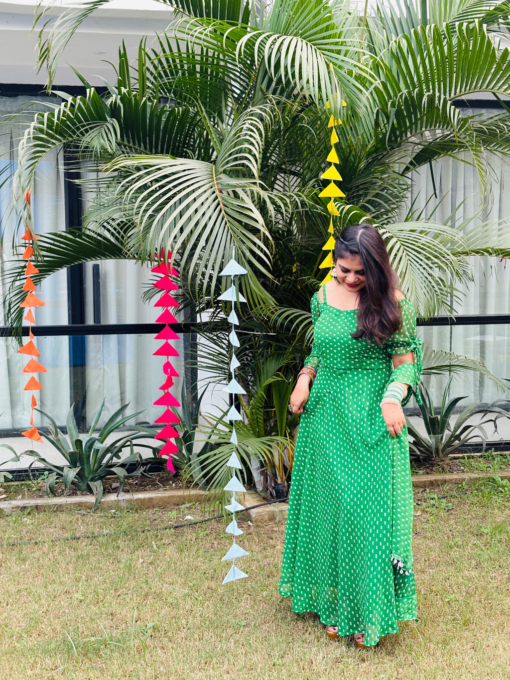 Mohini – Bandhani Bliss Mehndi Dress
