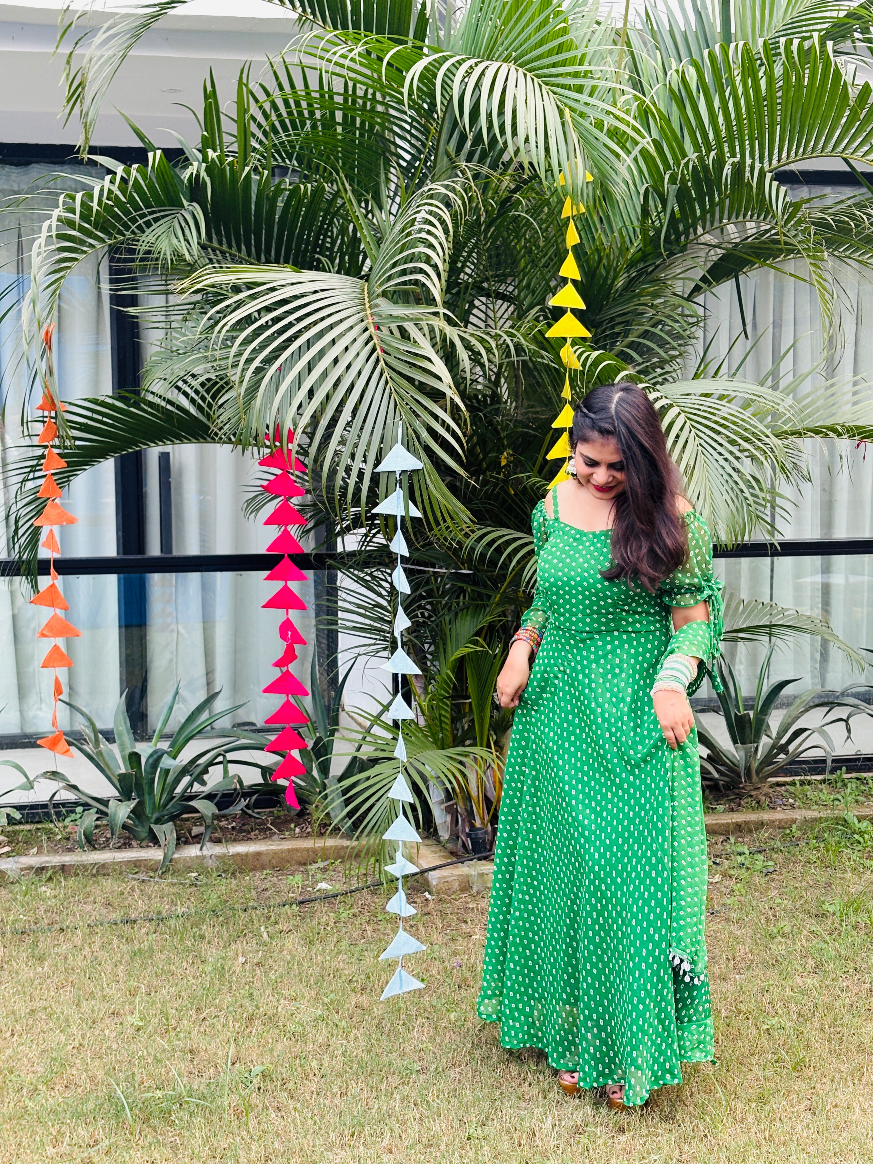 Mohini – Bandhani Bliss Mehndi Dress