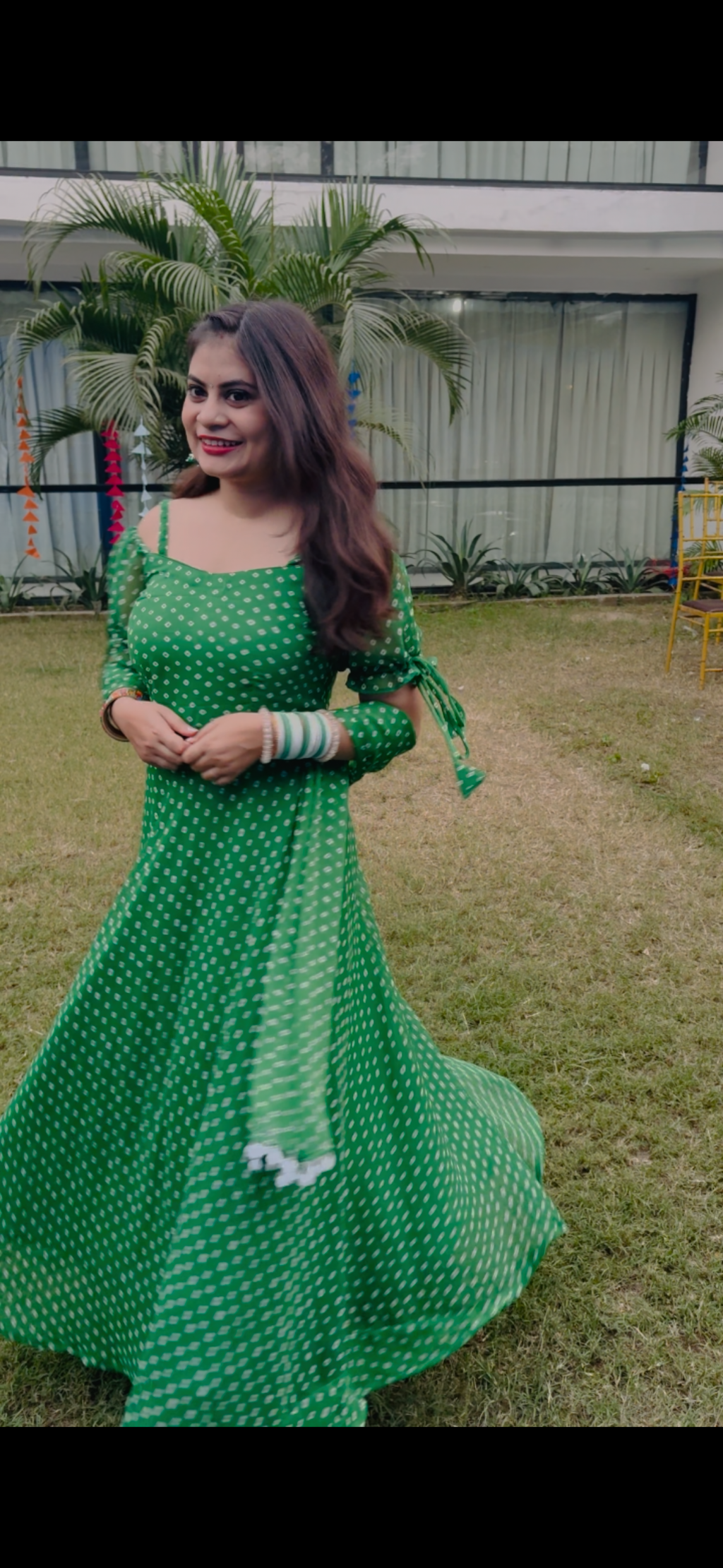 Mohini – Bandhani Bliss Mehndi Dress