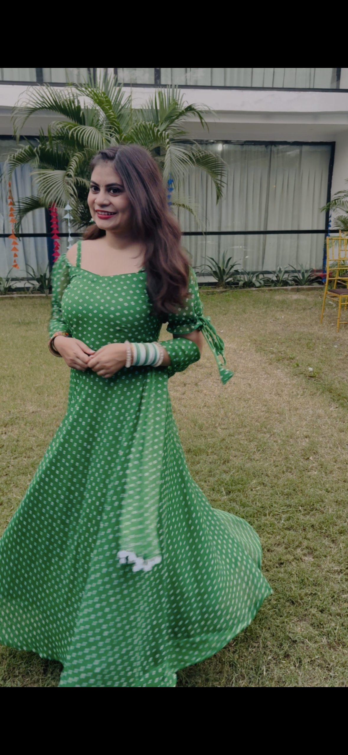 Mohini – Bandhani Bliss Mehndi Dress