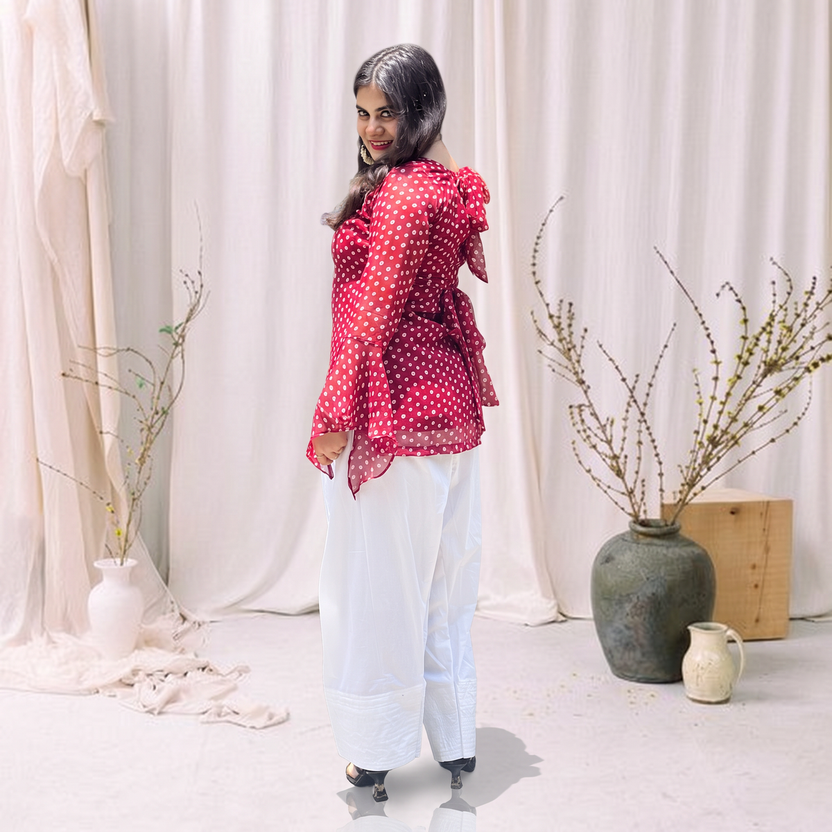 Reva Chauk Bandhani Kurti
