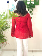 Diva Hot Red Corset Kurti
