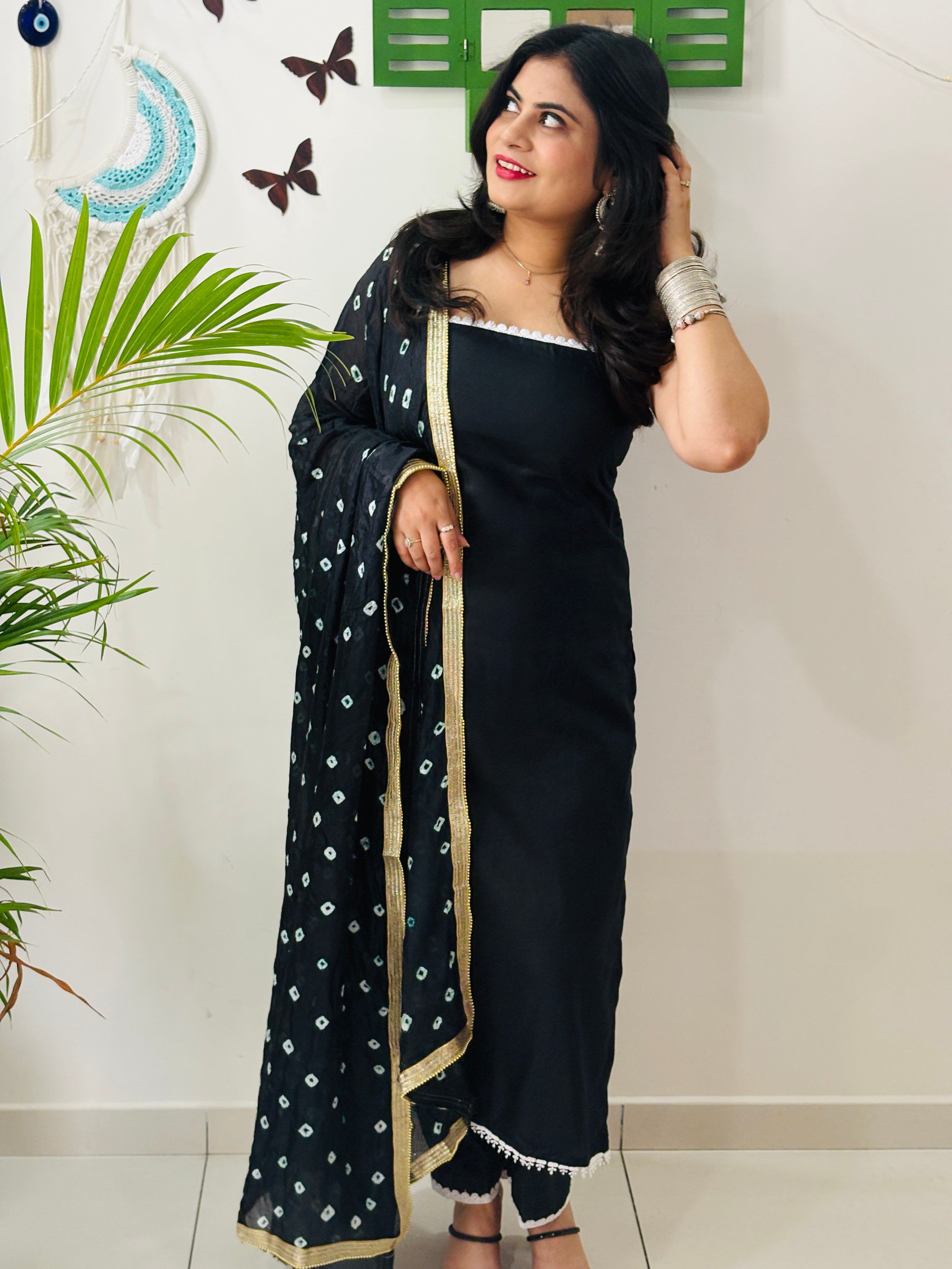 Siyah Grace Cigarette Pant Suit