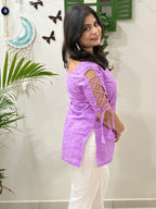 Lavender Dori Sleeve Kurti