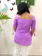 Lavender Dori Sleeve Kurti
