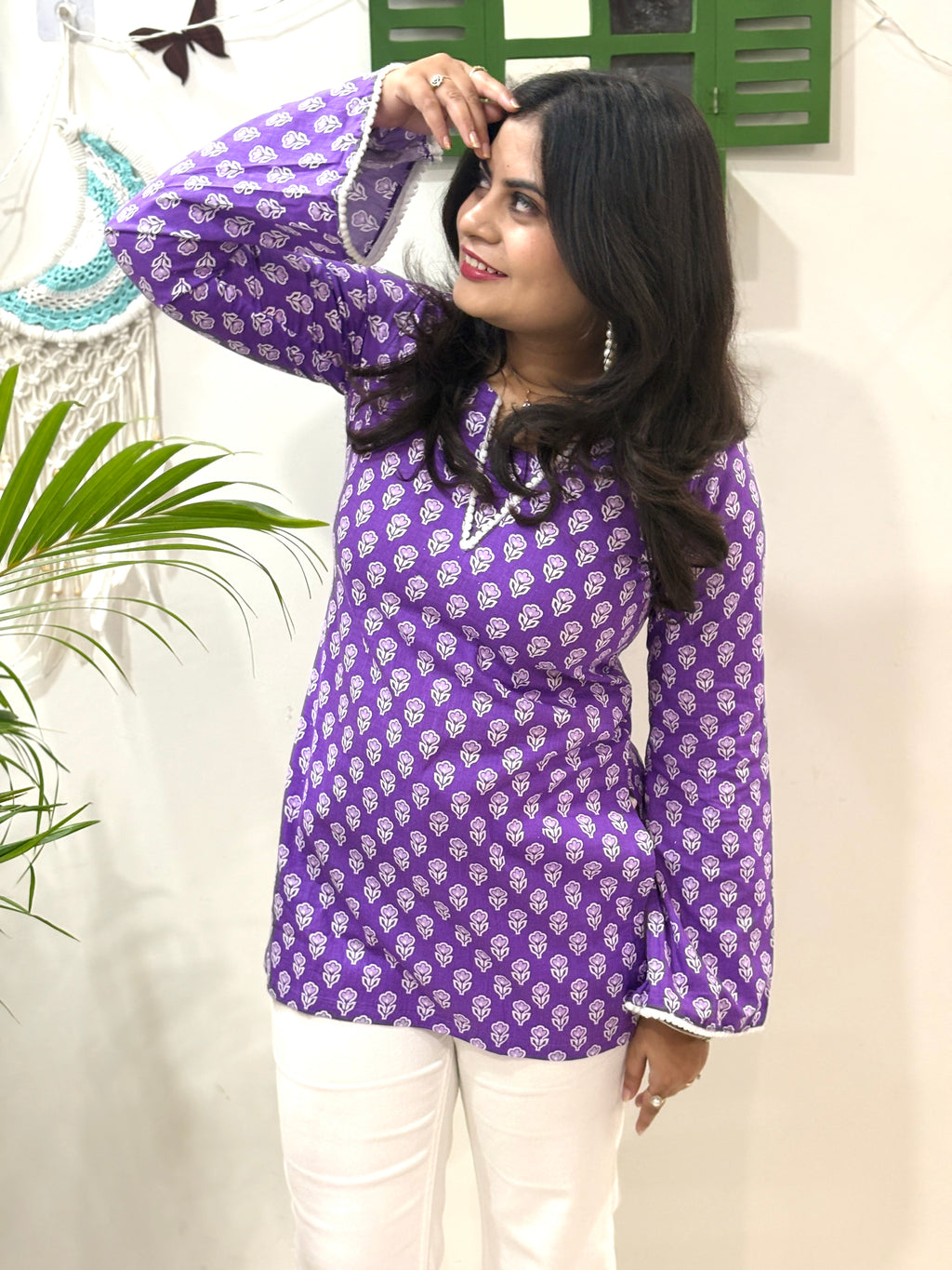 Voilet Whisper Kurti