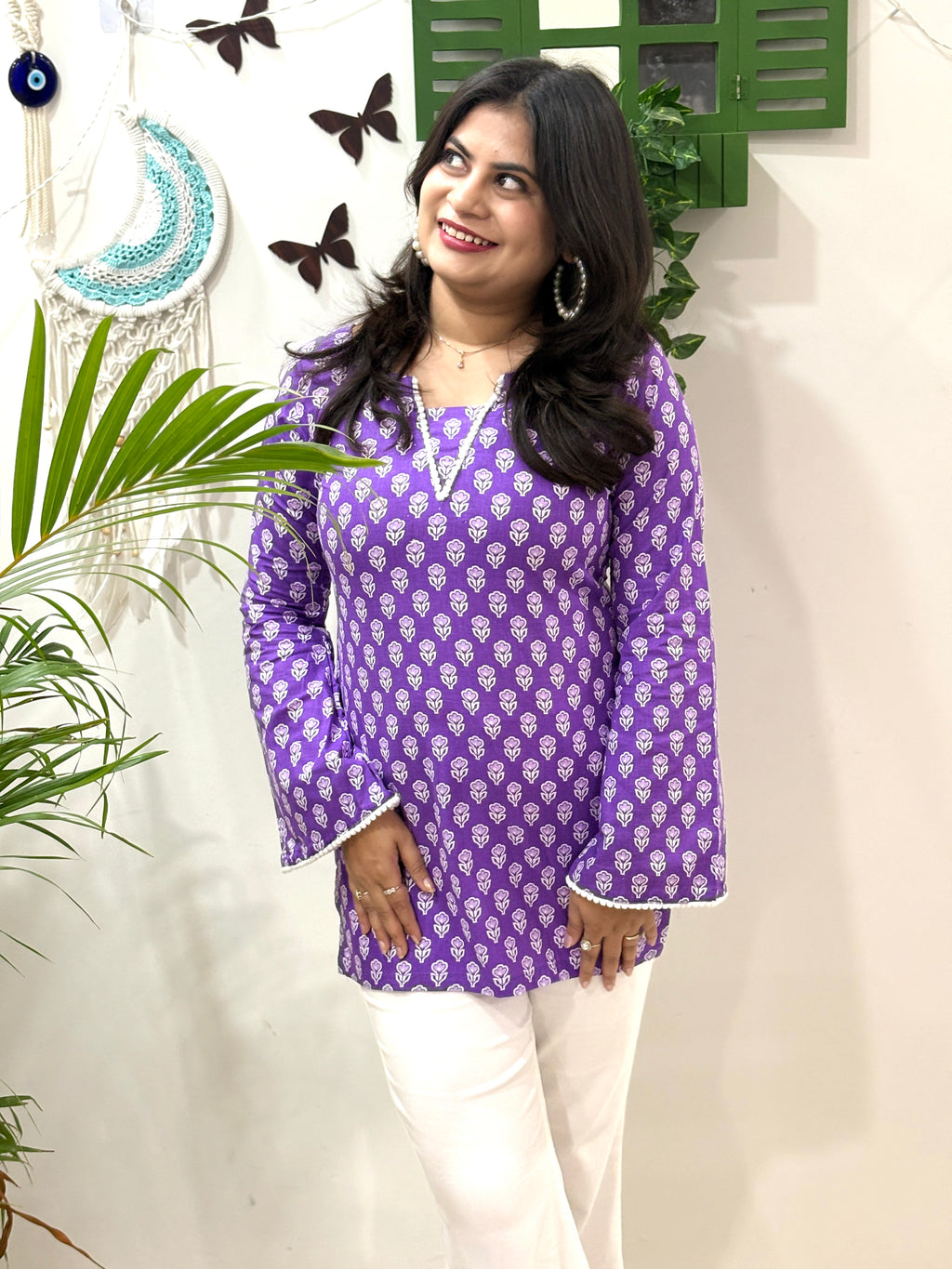 Voilet Whisper Kurti