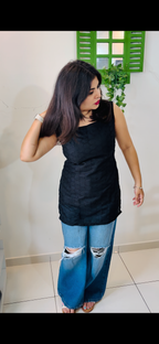 Black Breeze Backless Kurti