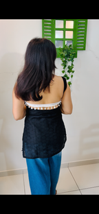 Black Breeze Backless Kurti
