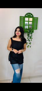 Black Breeze Backless Kurti