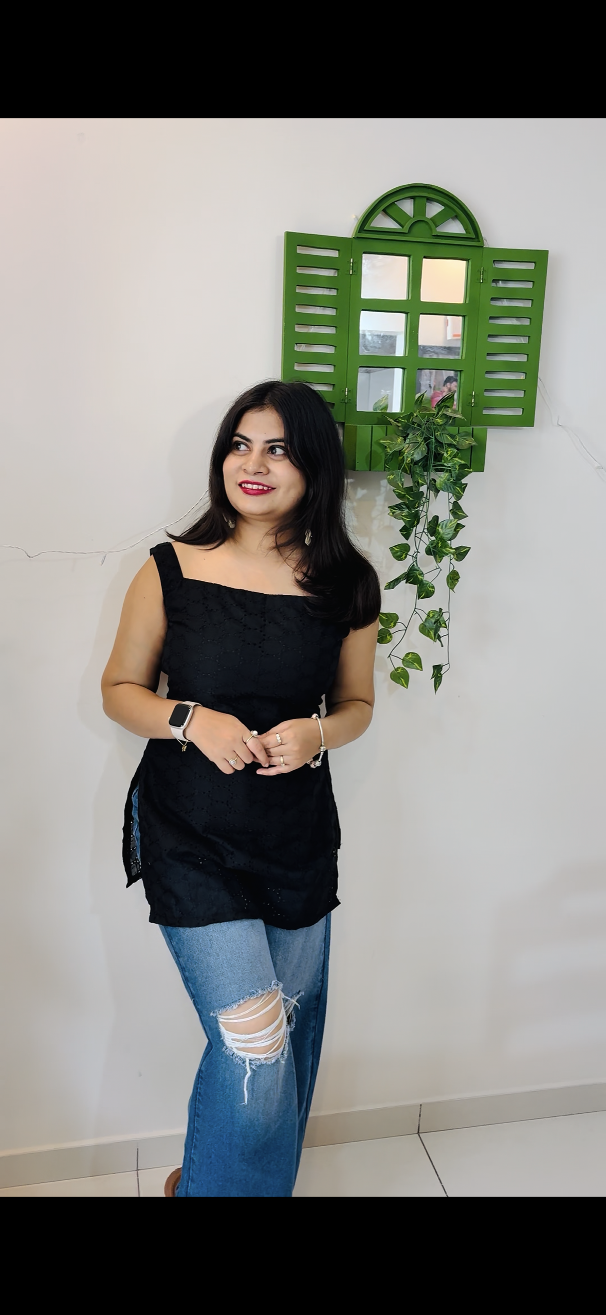 Black Breeze Backless Kurti