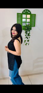 Black Breeze Backless Kurti