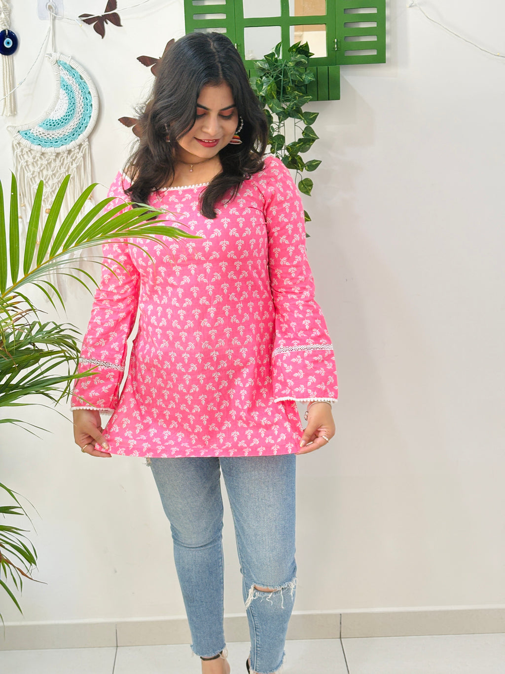 Pink Petal Charm Kurti