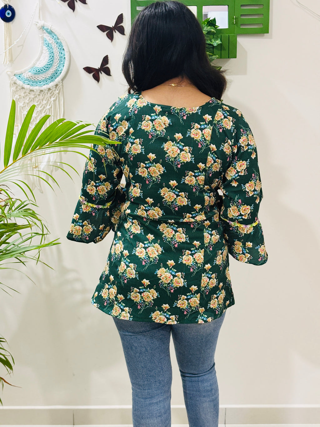 Emerald Bloom Office Kurti