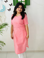 Coral Whisper Office Kurta