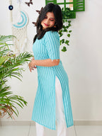 Aqua Whisper Office Kurta