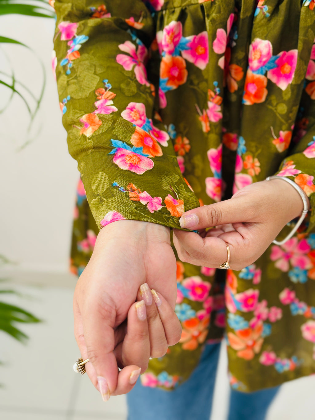 Olive Bloom Alia Cut Kurti