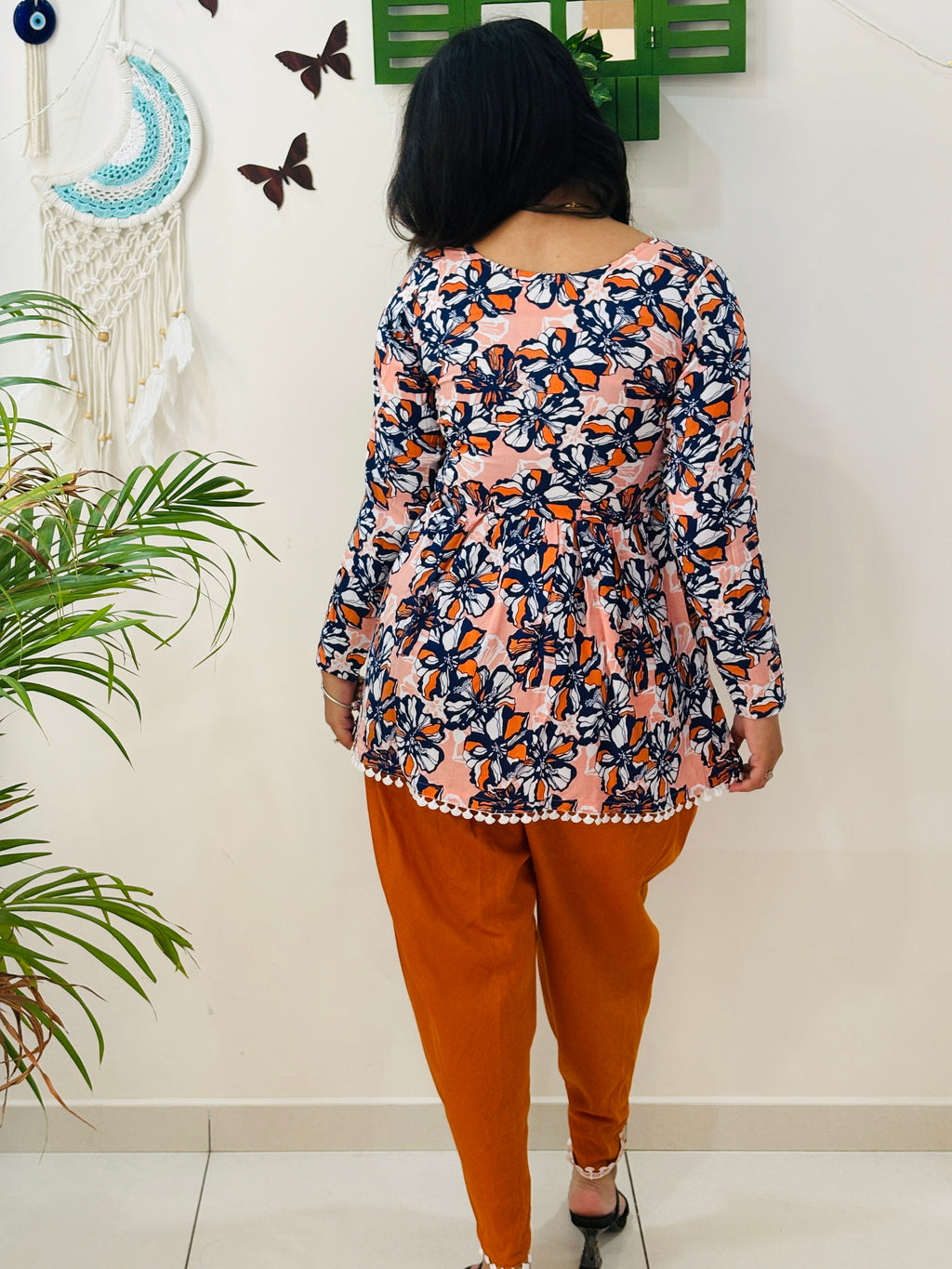 Classic Floral Office Kurti Set