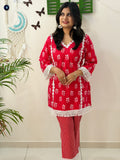 Red Petal Co-ord Set