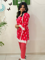 Red Petal Co-ord Set