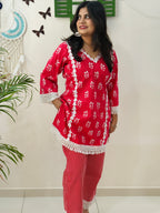 Red Petal Co-ord Set