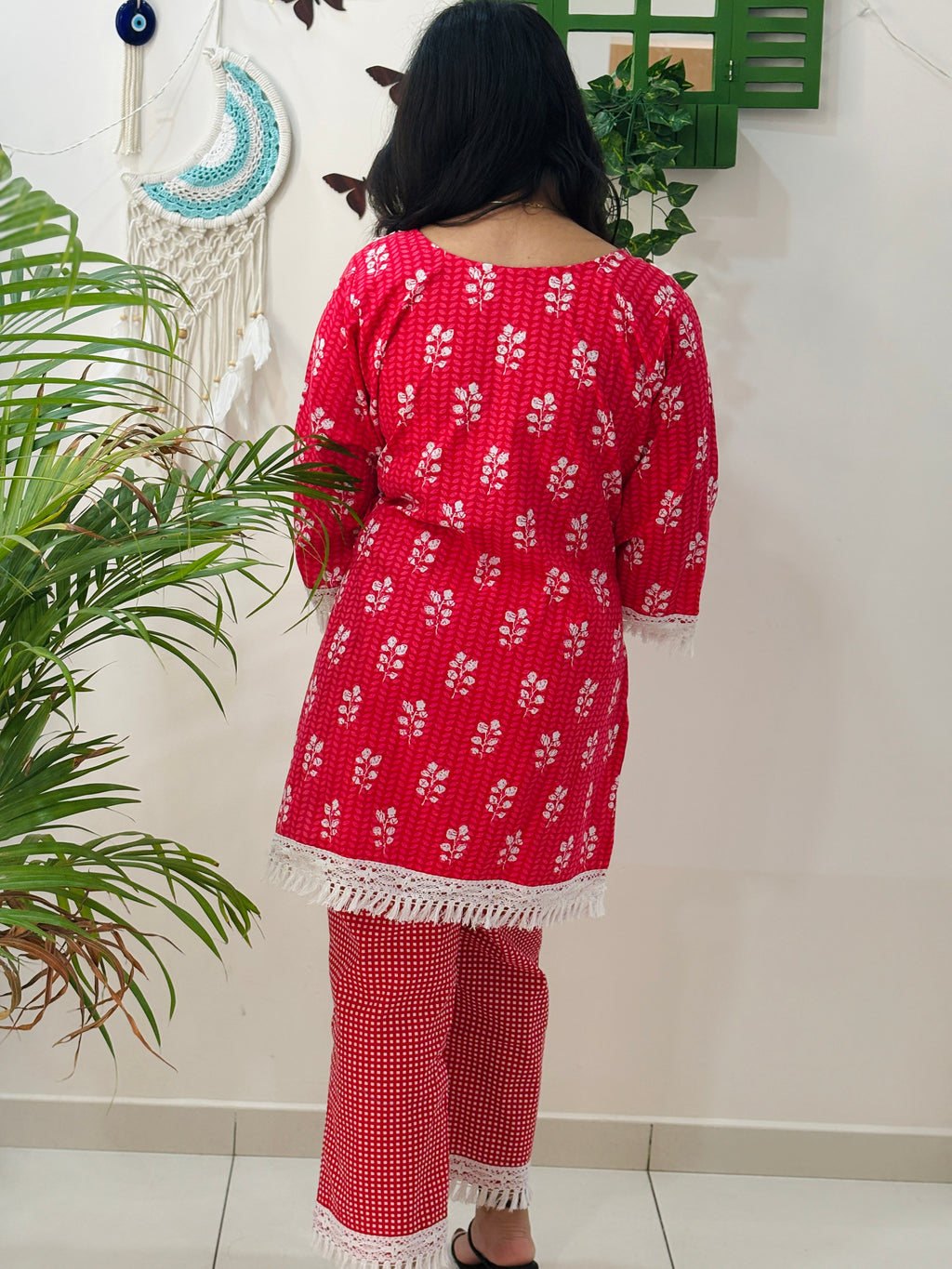 Red Petal Co-ord Set