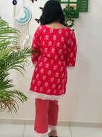 Red Petal Co-ord Set